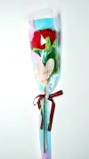 Hand-woven imitation rose string flower hanging gift, artificial flower knitted three-dimensional rose Item Picture